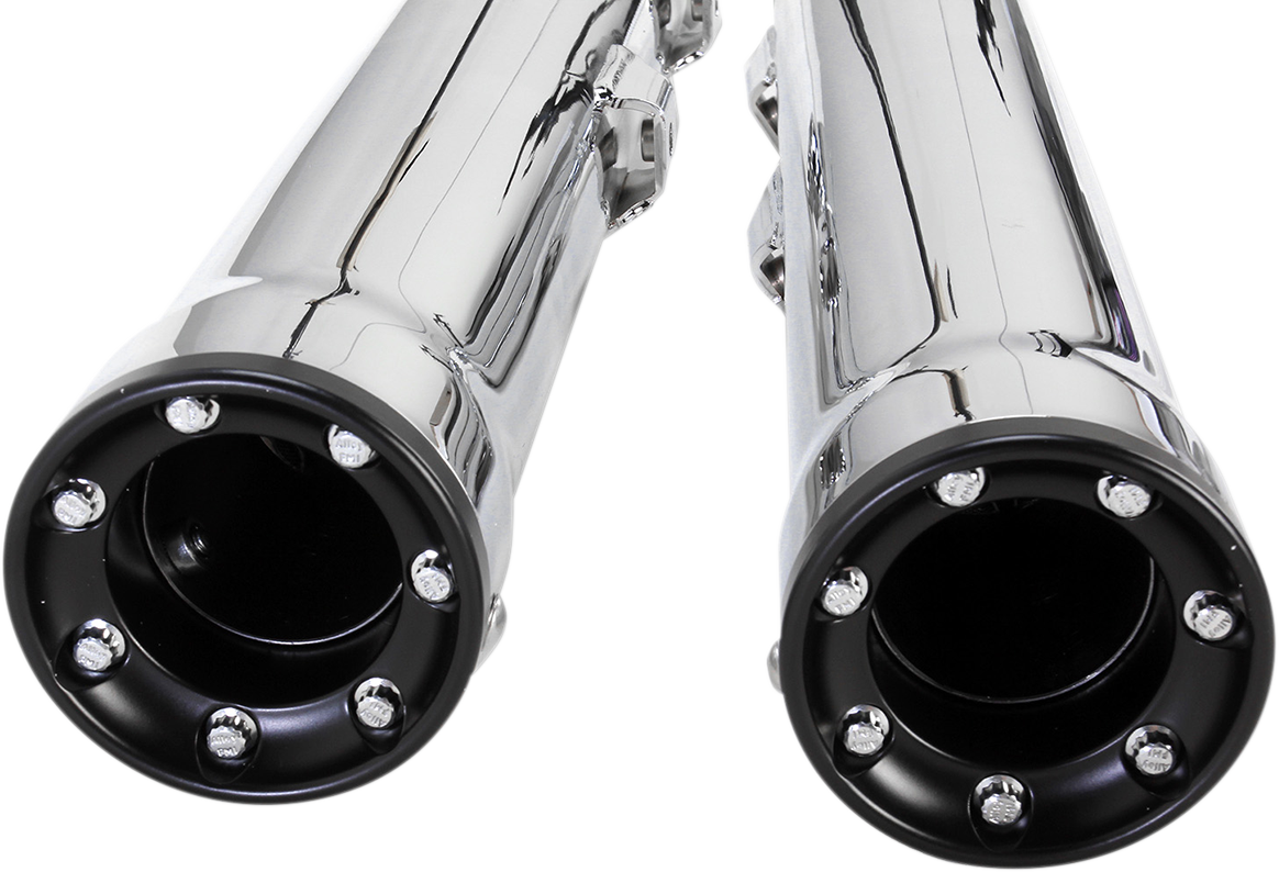 Slip-On Mufflers With Race Pro Tips - 3" - Chrome - '00-'06 FXST/B/C/S, FLST/C