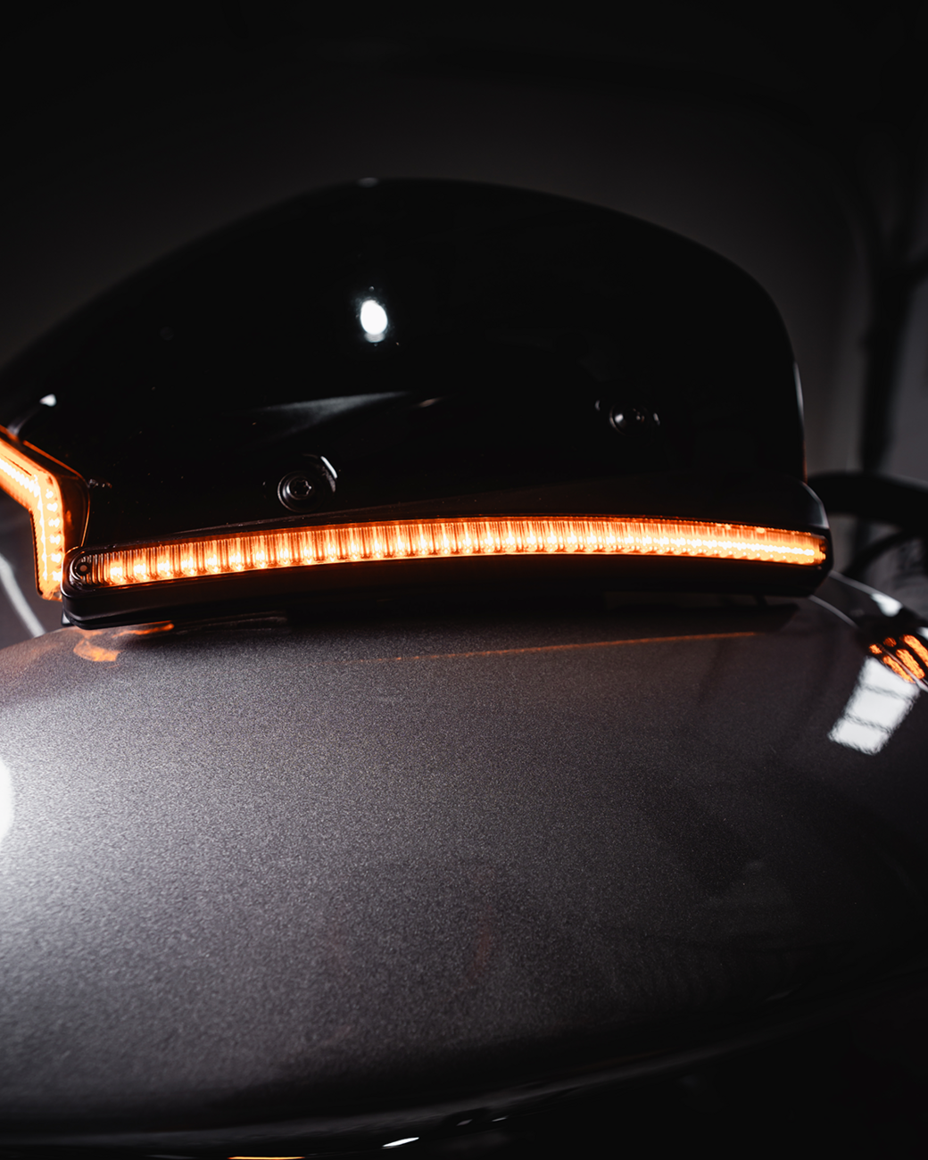 Windshield Trim - LED - Turn Signal - Black - Smoke Lens