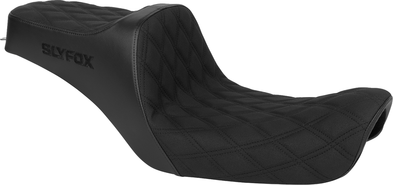 High Noon Seat - Double Diamond - Black Logo - Black Stitch - FXD '96-'03