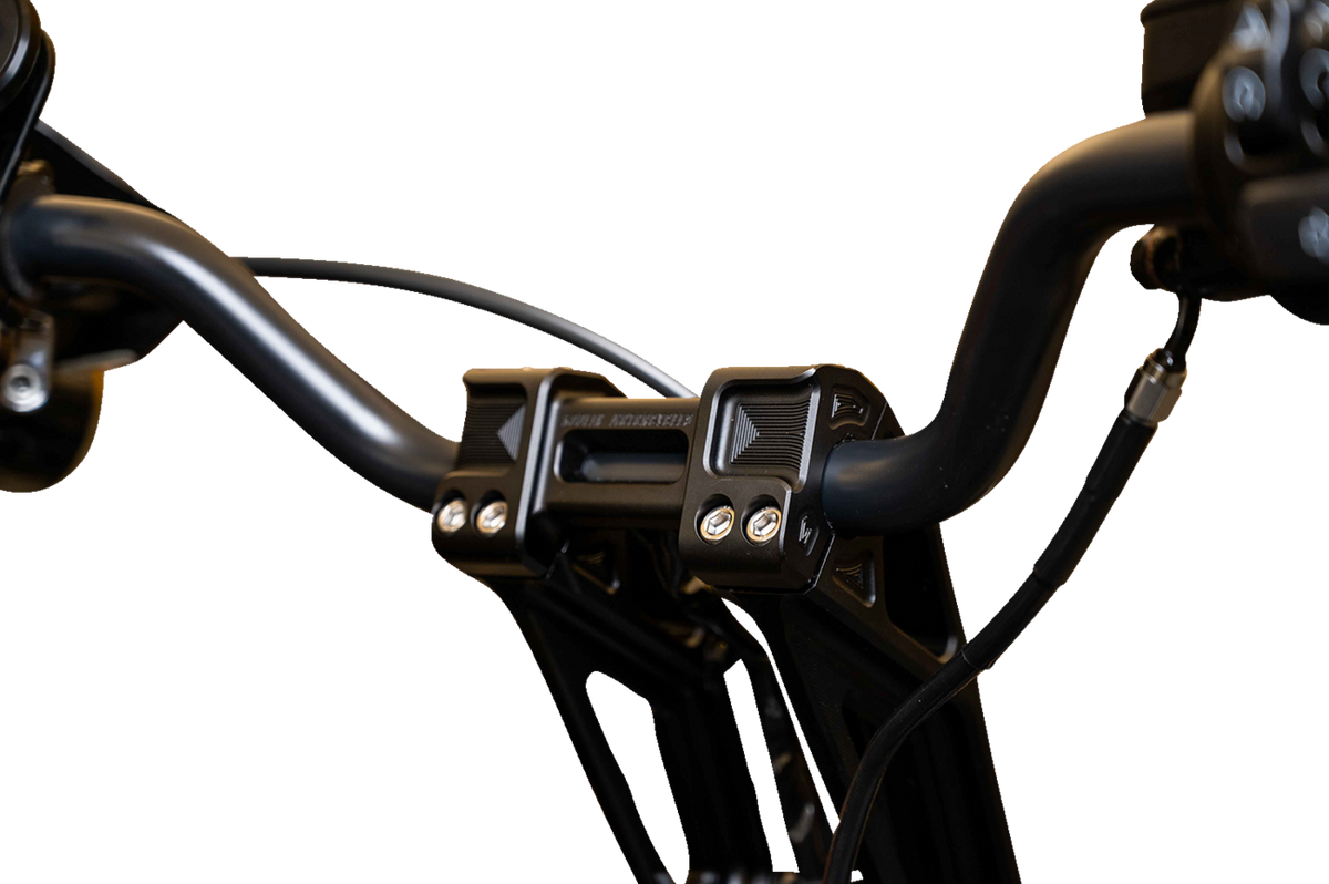Fastback Risers - Includes Clamp - 10" - Black