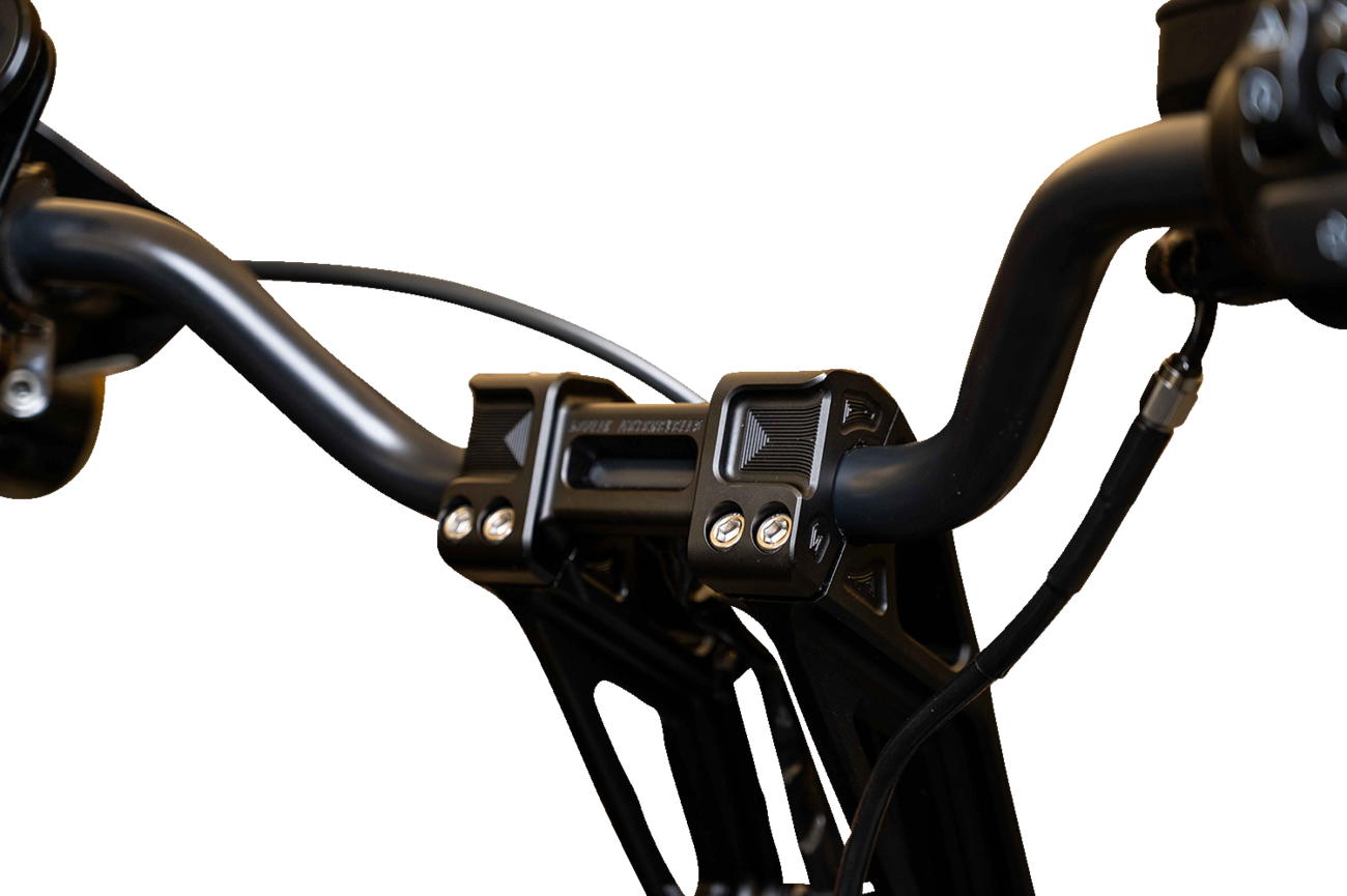 Fastback Risers - Includes Clamp - 10" - Black