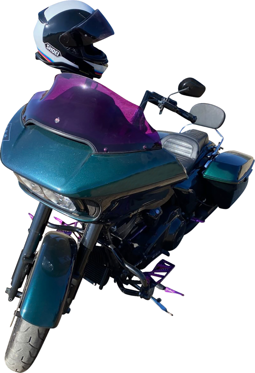 Kolor Flare® Windshield - 9" - Purple - '15-'25 FLTR