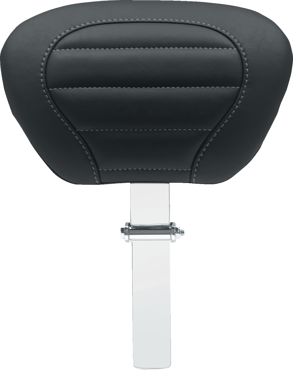 Deluxe Driver Backrest - Black W/ Gunmetal Stitching - FLT/FLH '08-'25