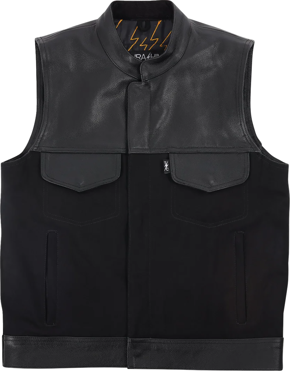 Kanan Leather/Denim Riding Vest