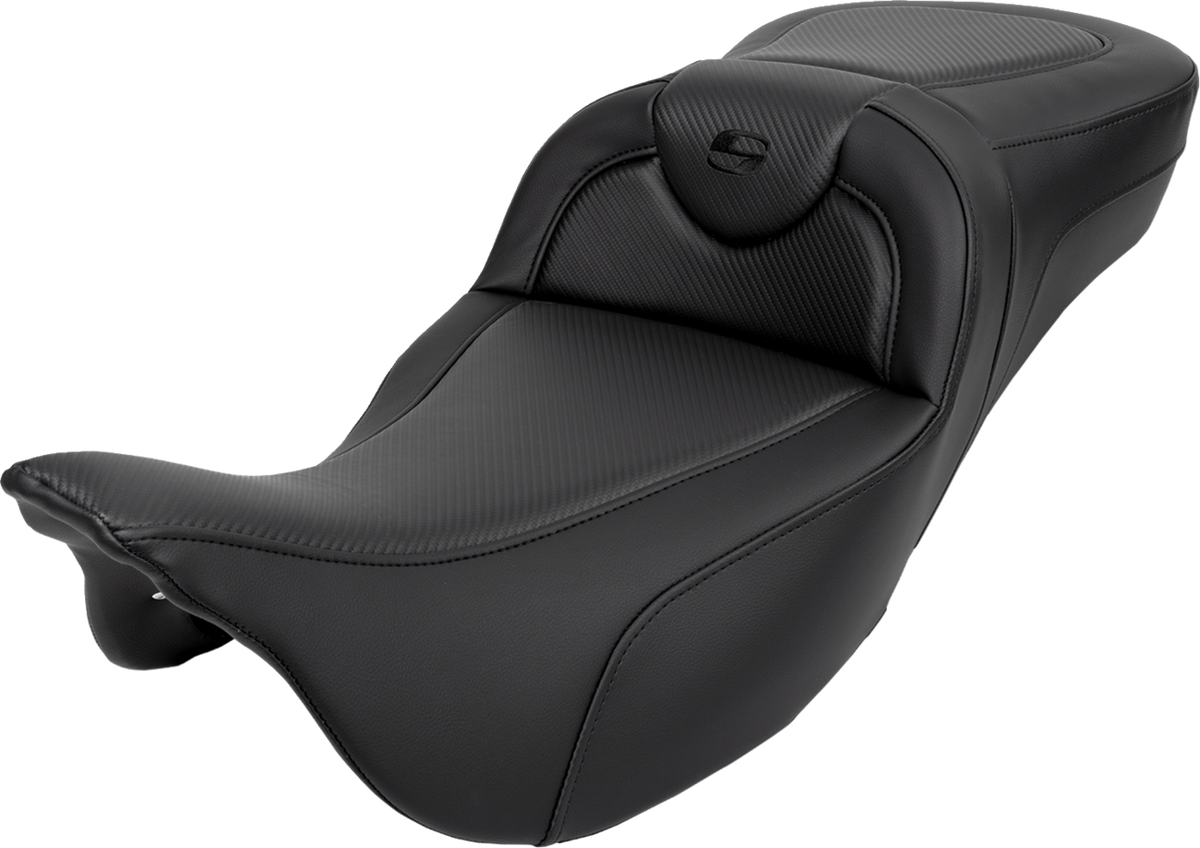 Roadsofa™ Extended Reach Seat - Carbon Fiber - Black Stitch - Without Backrest - FL '08-'24