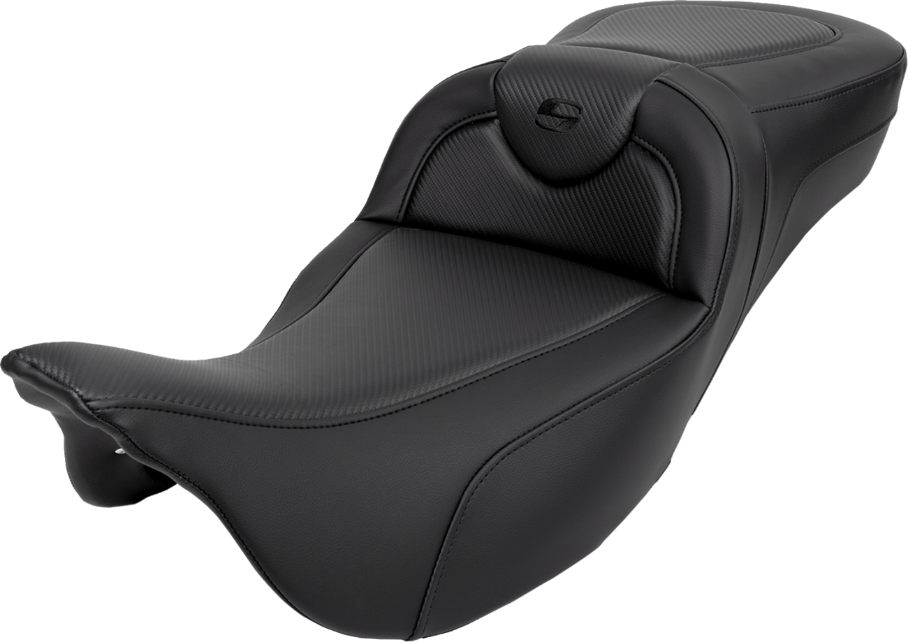 Roadsofa™ Extended Reach Seat - Carbon Fiber - Black Stitch - Without Backrest - FL '08-'24