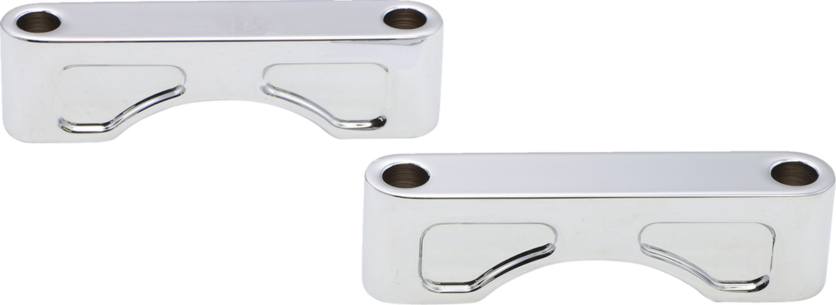 Hugger Front Fender Mounting Blocks - For 21" Wheels - Chrome