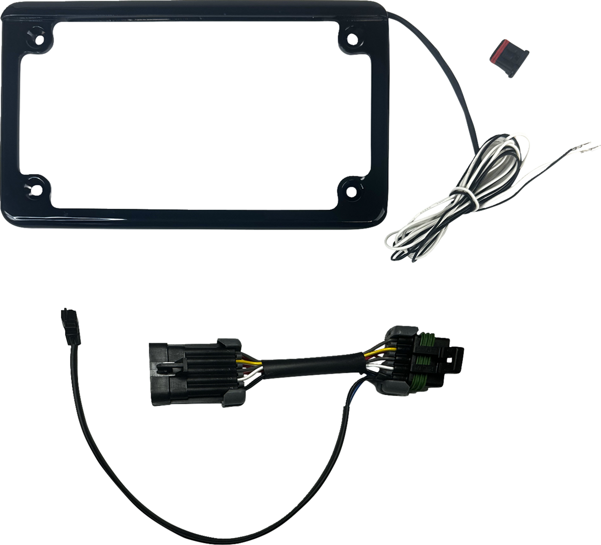 Lighted License Plate Frame - Gloss Black - RZR Pro