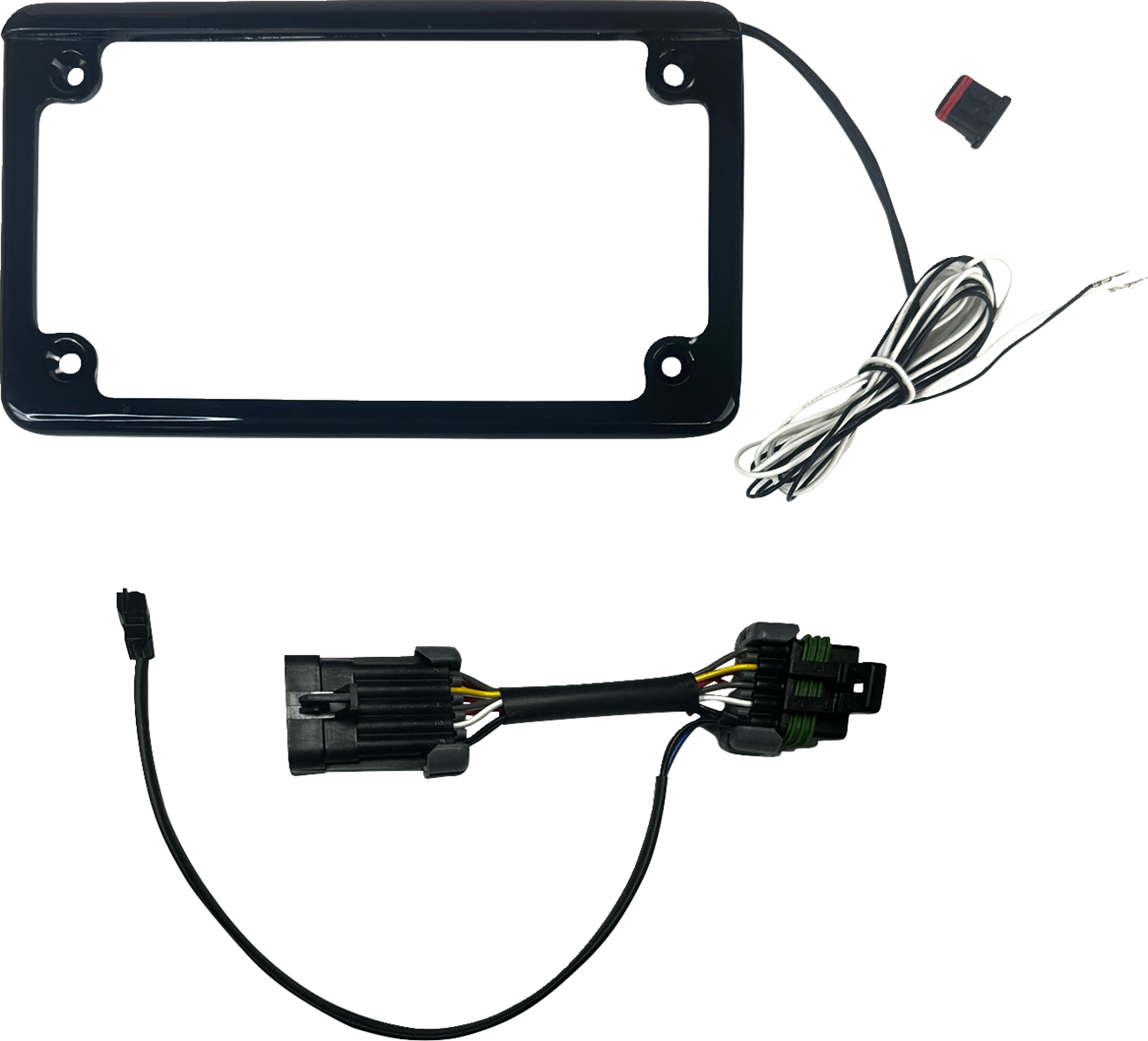 Lighted License Plate Frame - Gloss Black - RZR Pro