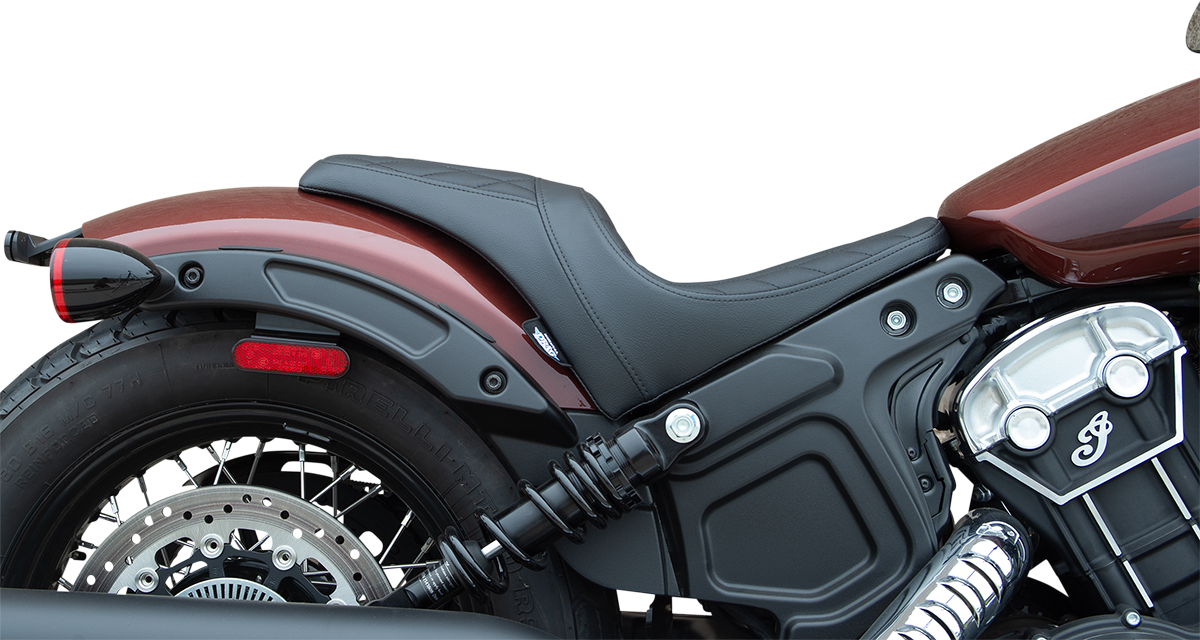 3/4 Solo Seat - Black - Diamond Stitch - Scout Bobber '18-'22