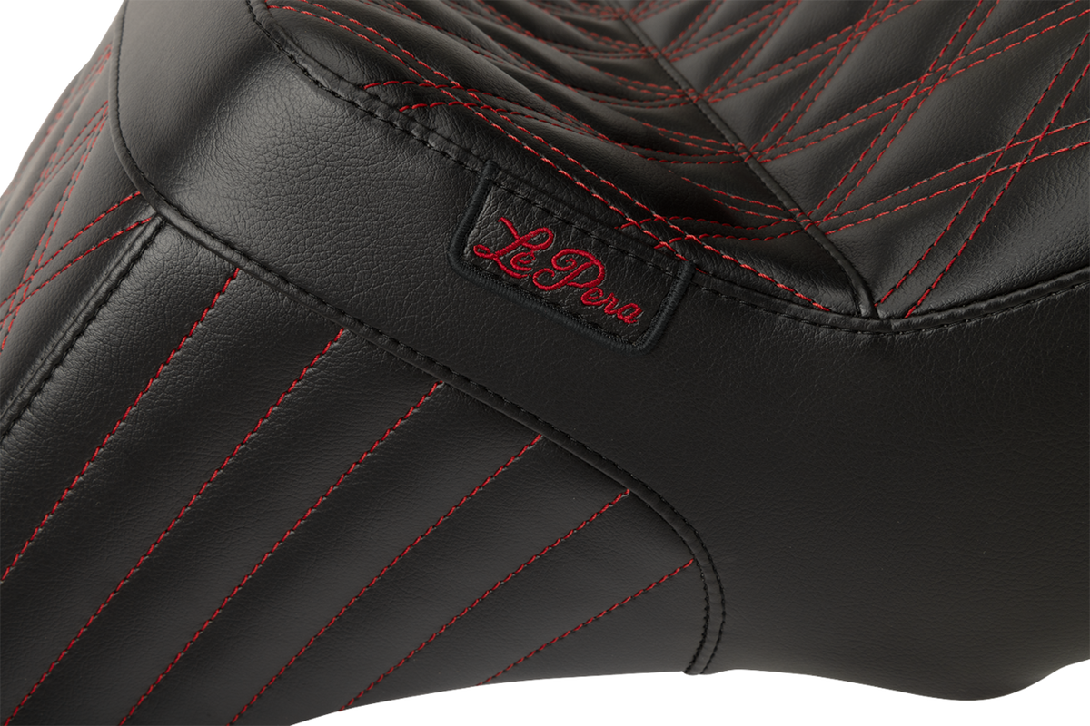 Tailwhip Seat - Red Double Diamond Stitch - FLH/FLT '23-'25