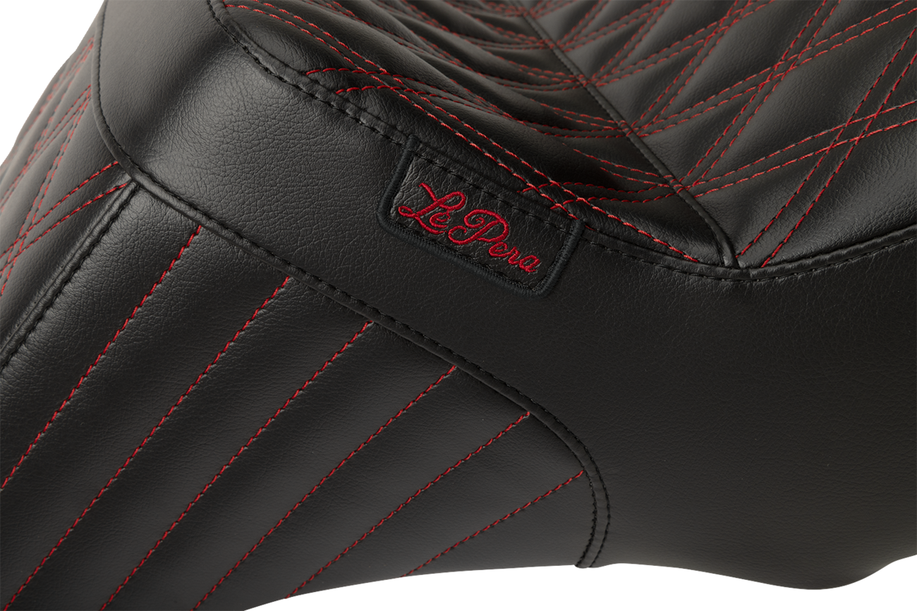 Tailwhip Seat - Red Double Diamond Stitch - FLH/FLT '23-'25