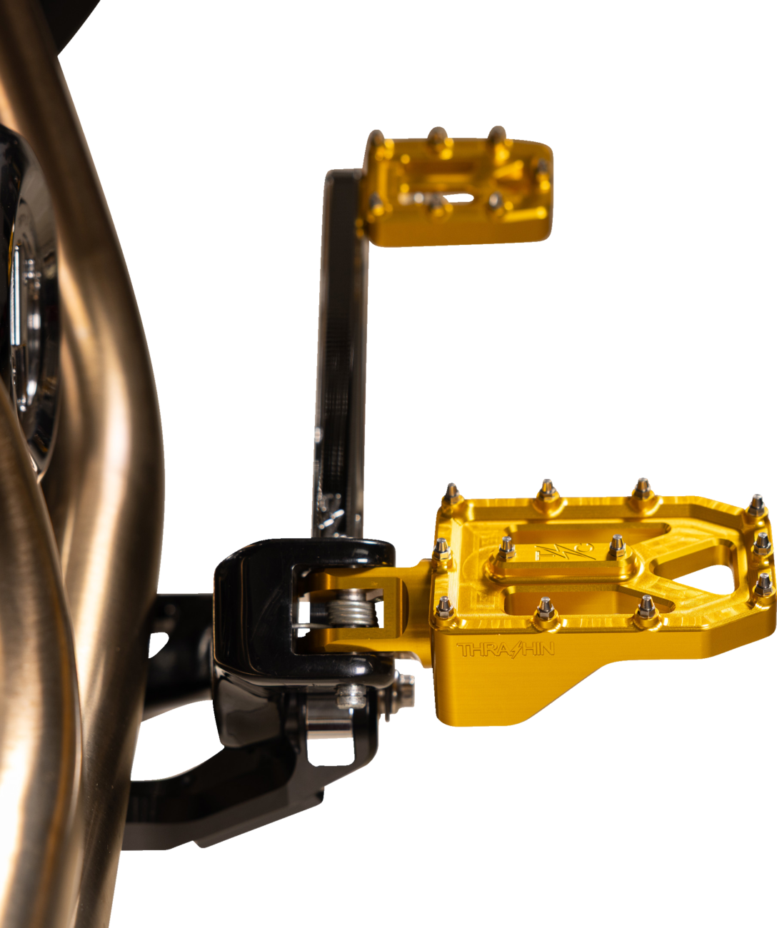 Aggressor Foot Pegs - Rear - Gold - HD '72-'25
