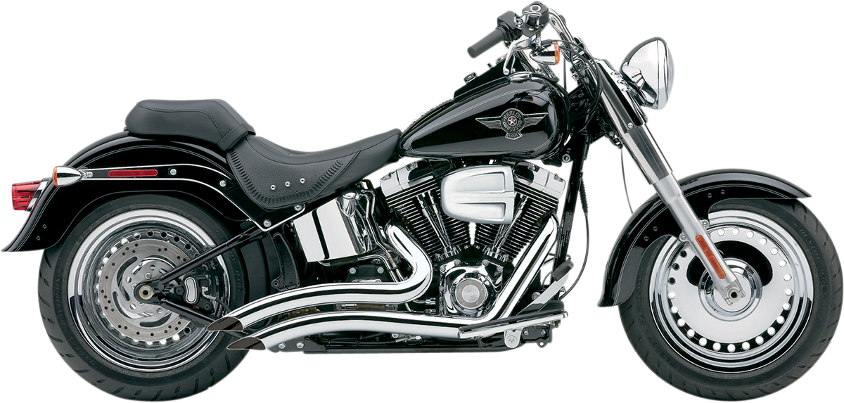 Speedster Swept Short Exhaust - Chrome - '86-'06 Softail