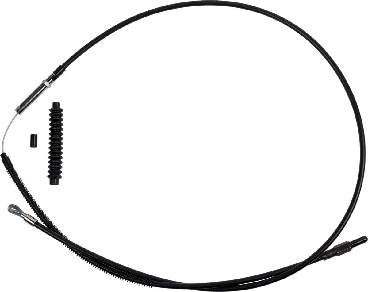 High-Efficiency Black Vinyl Clutch Cable - +8" Size