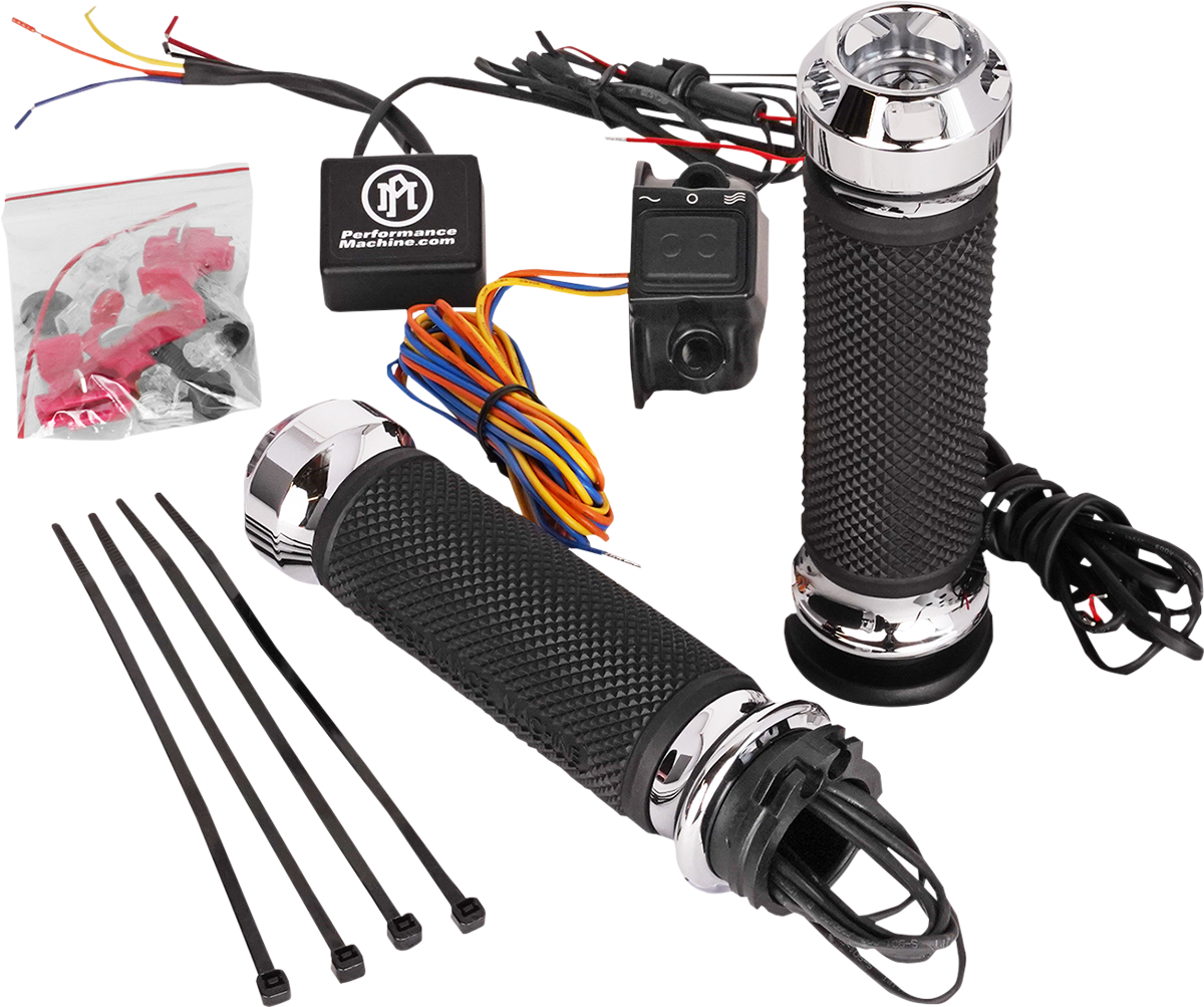 Apex Heated Grips - Cable - Chrome