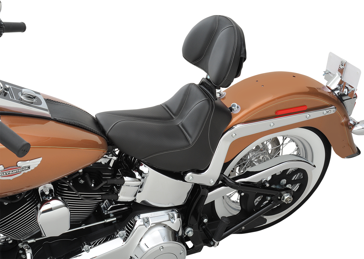 Dominator Solo Seat - W/O Backrest - Black W/ Gray Stitching - FLSTC/N '06-'17