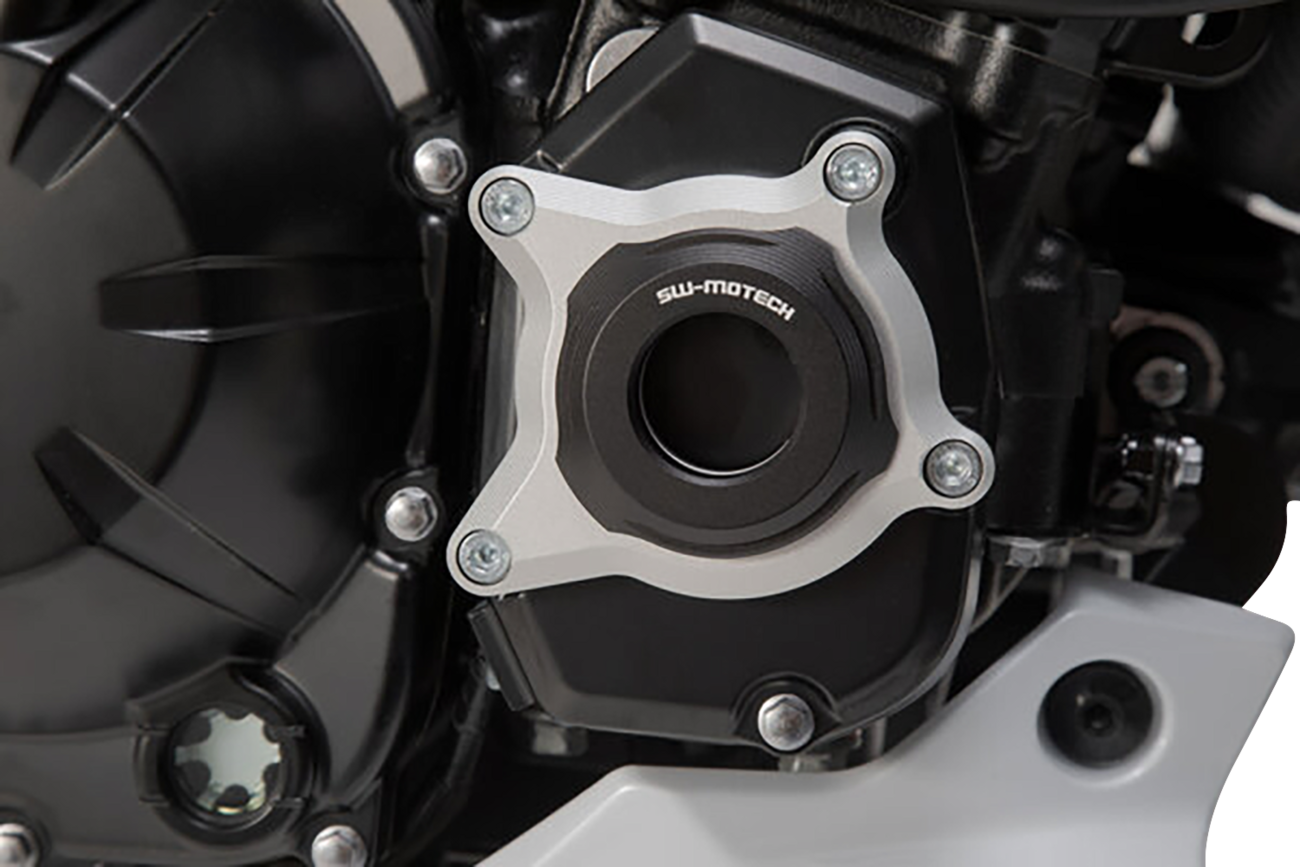 Engine Case Protector - Black/Silver - Kawasaki - Z900
