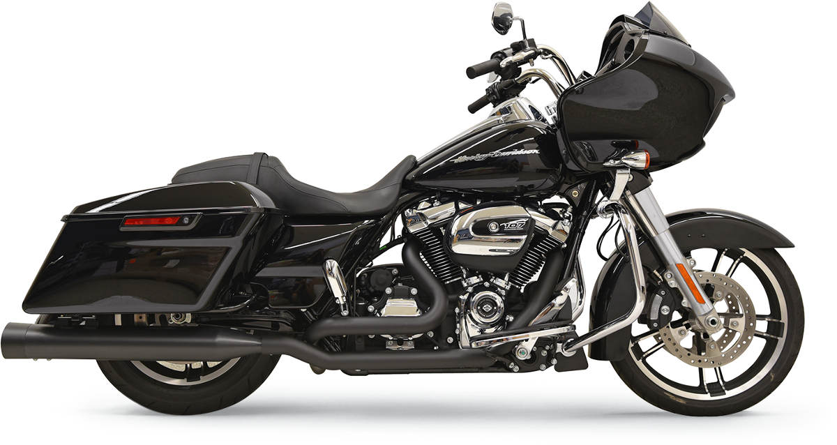 True-Dual Down Under Headpipes - Black - M8