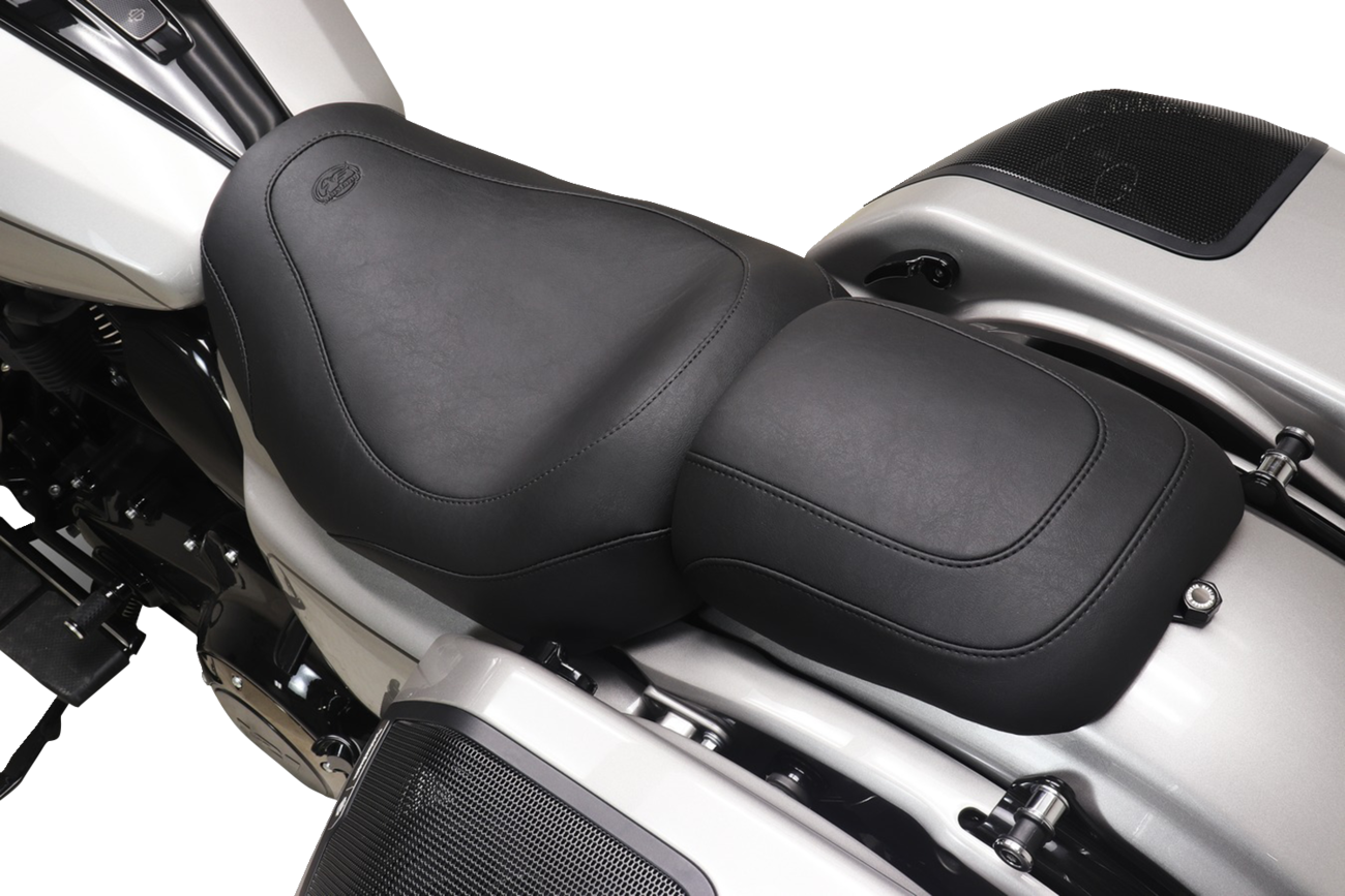 Padded Passenger Cowl - Black - Smooth - FLH/FLT '23-'25