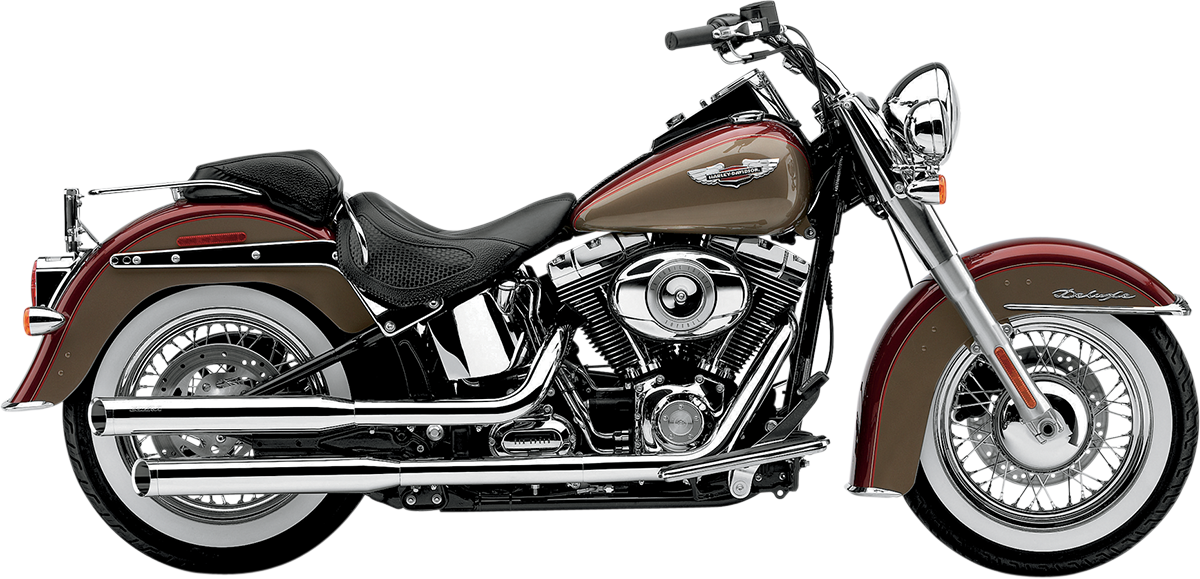 3" Slip-On Mufflers - Chrome - '07-'17 FLSTN