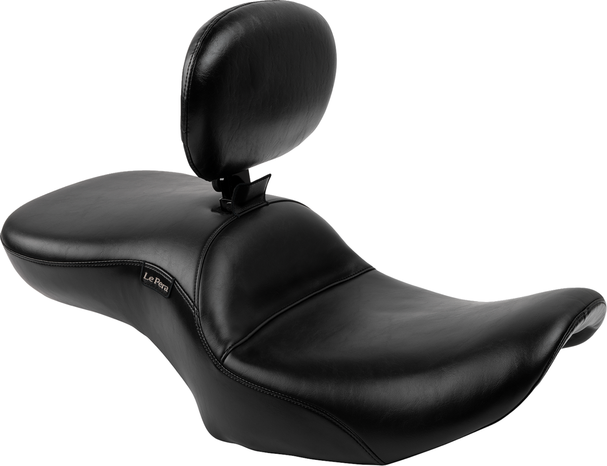Maverick Seat - With Backrest - Smooth - Black - FLH/FLT '23-'25