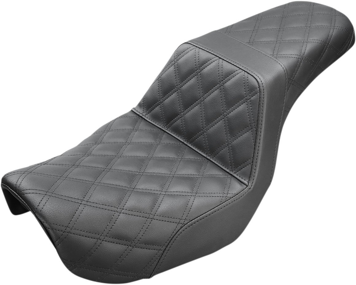 Step-Up Seat - Full Lattice Stitch - Black - Dyna
