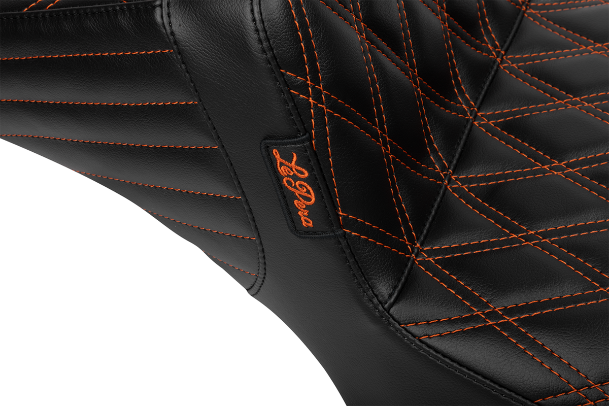 Tailwhip Daddy Long Legs Seat - Burnt Orange Double Diamond Stitch - FLH/FLT '23-'25