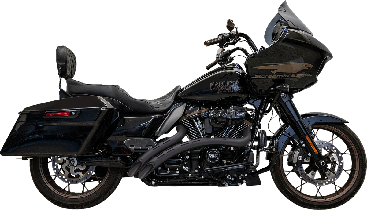 Sweeper Radial Exhaust System With Slotted Heat Shields - Black
