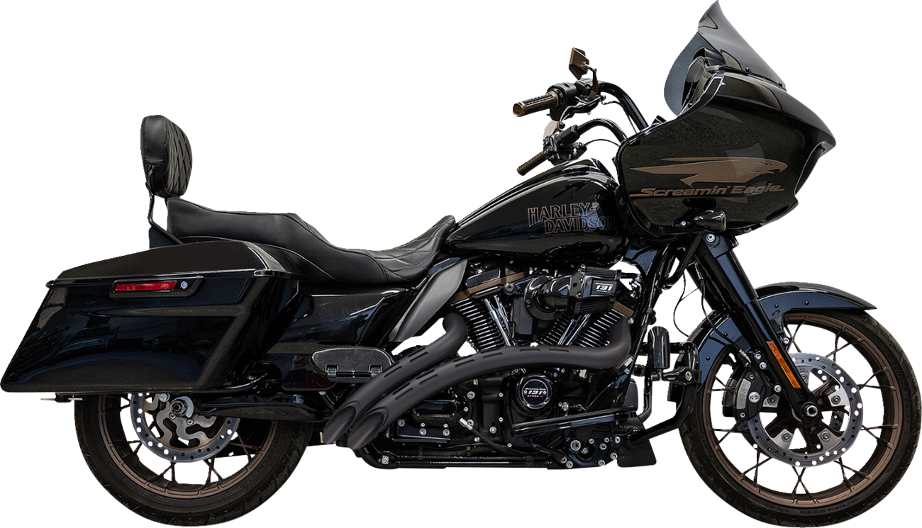 Sweeper Radial Exhaust System With Slotted Heat Shields - Black