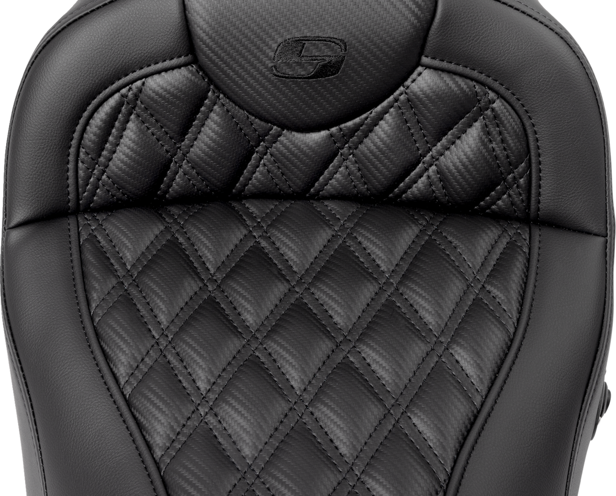 Roadsofa™ Seat - Without Backrest - Lattice Stitch - Carbon Fiber - FL '08-'23