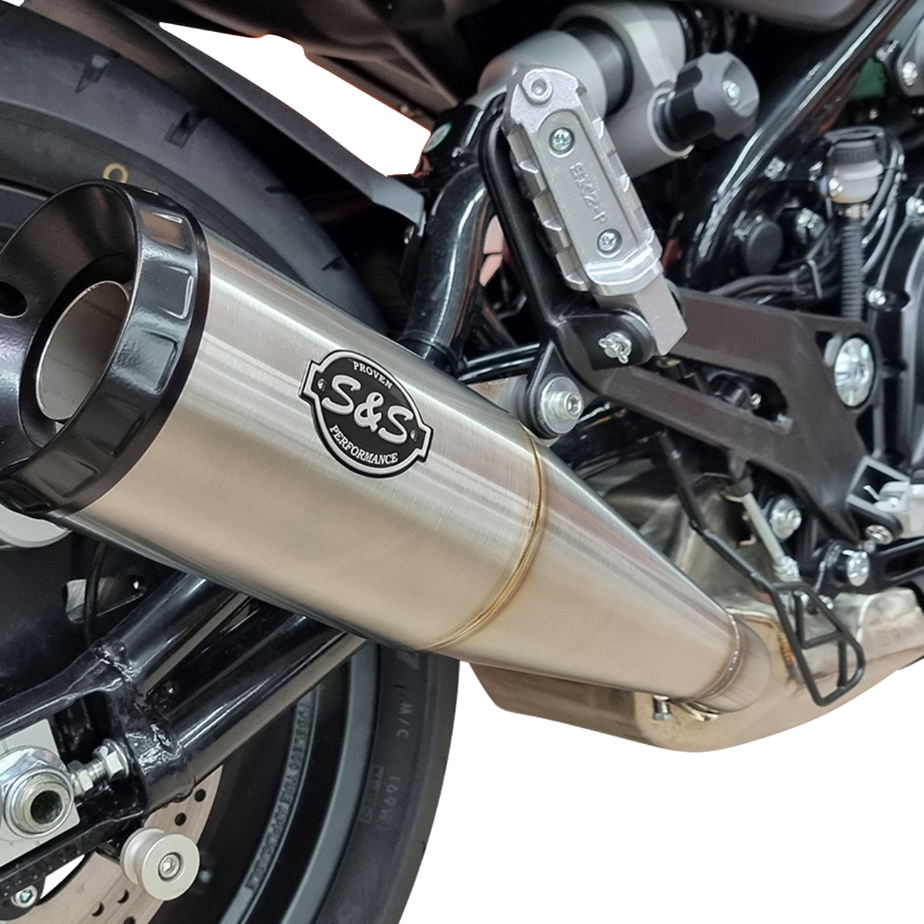 Grand National Slip-On Muffler - Brushed Stainless Steel - X™500