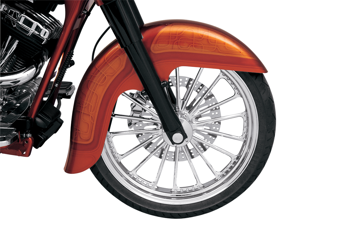 Benchmark Front Fender - Non-Raked - Black - 21" - HD Touring/Trike
