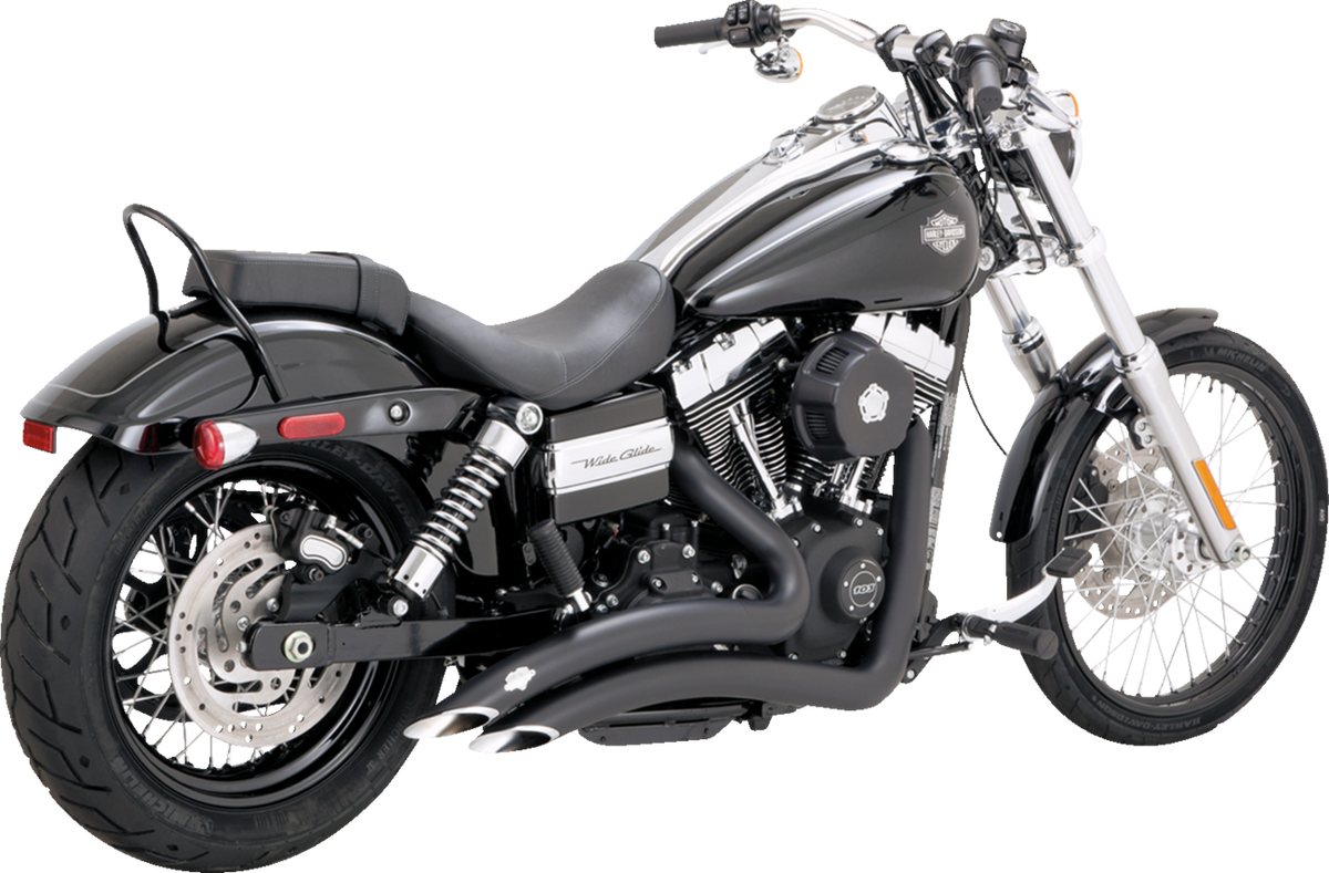 2-Into-2 Big Radius Exhaust System - Matte Black