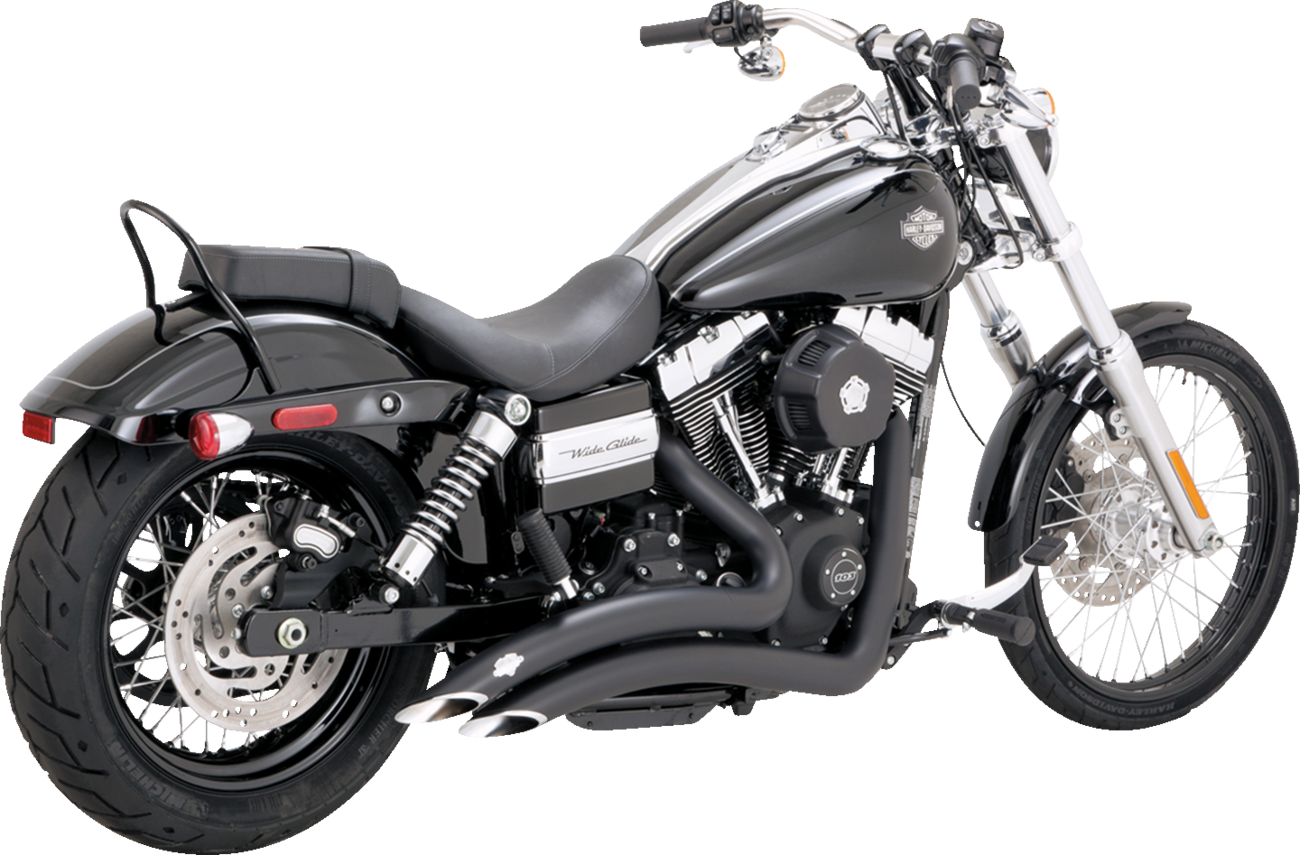 2-Into-2 Big Radius Exhaust System - Matte Black