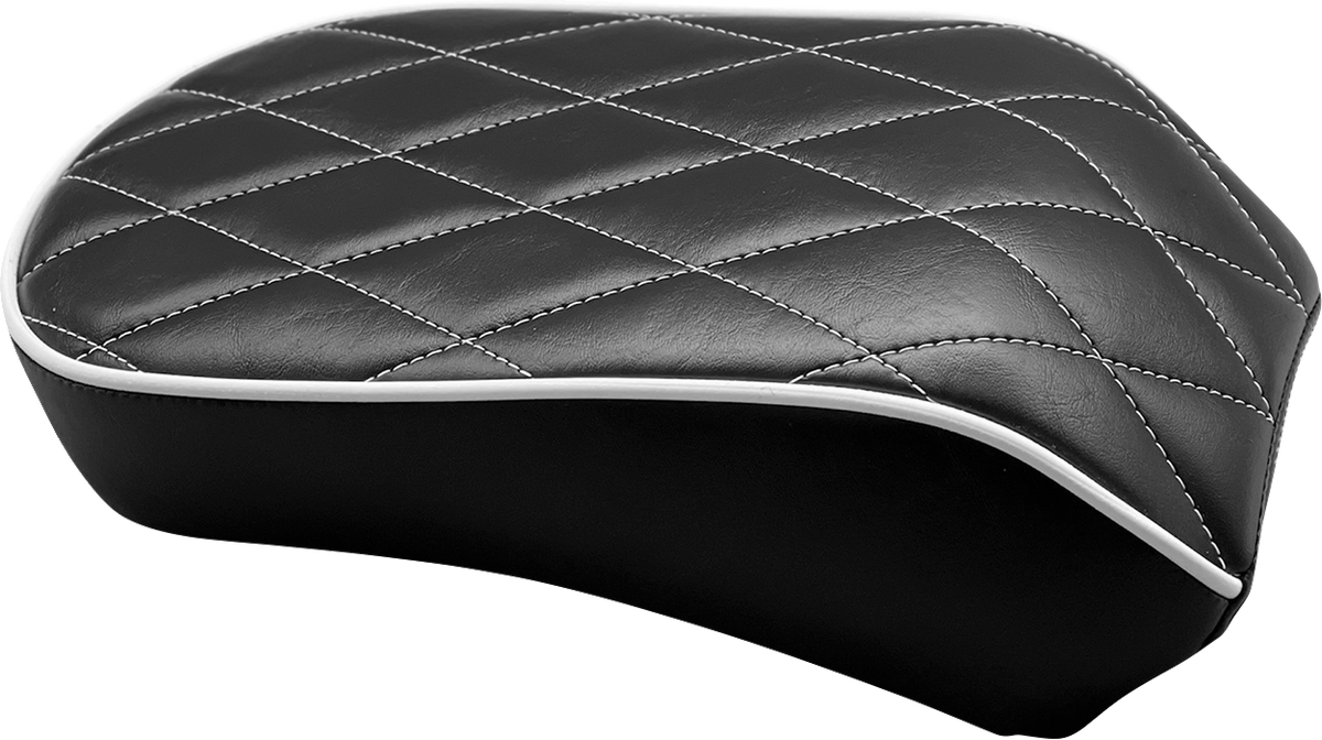 Bare Bones Pillion Pad - White Diamond - Black - FLDE/FLHC '18-'23