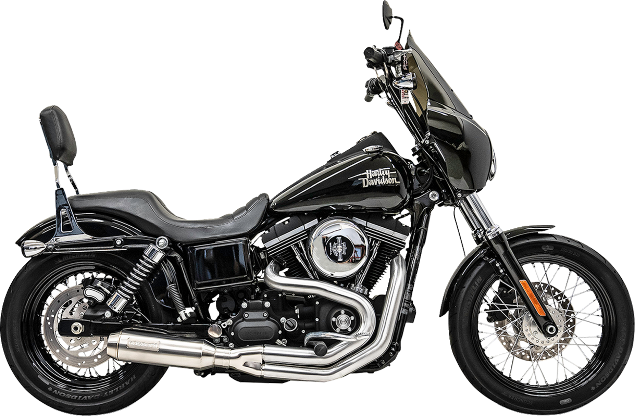 2-Into-1 Mid-Length Super Bike Exhaust System - Stainless Steel