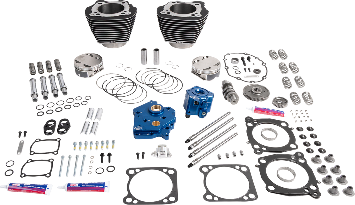 132" Power Package - HPT496 - Gear Drive - Water Cooled - Black With Highlights - 114"/117" M8