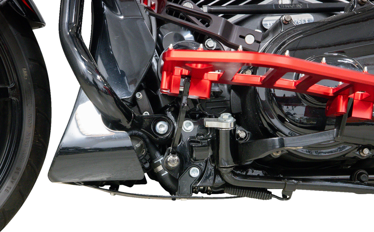 Skid Plate - Carbon Fiber/Gloss - With Black Brackets - FLHX/FLTRX
