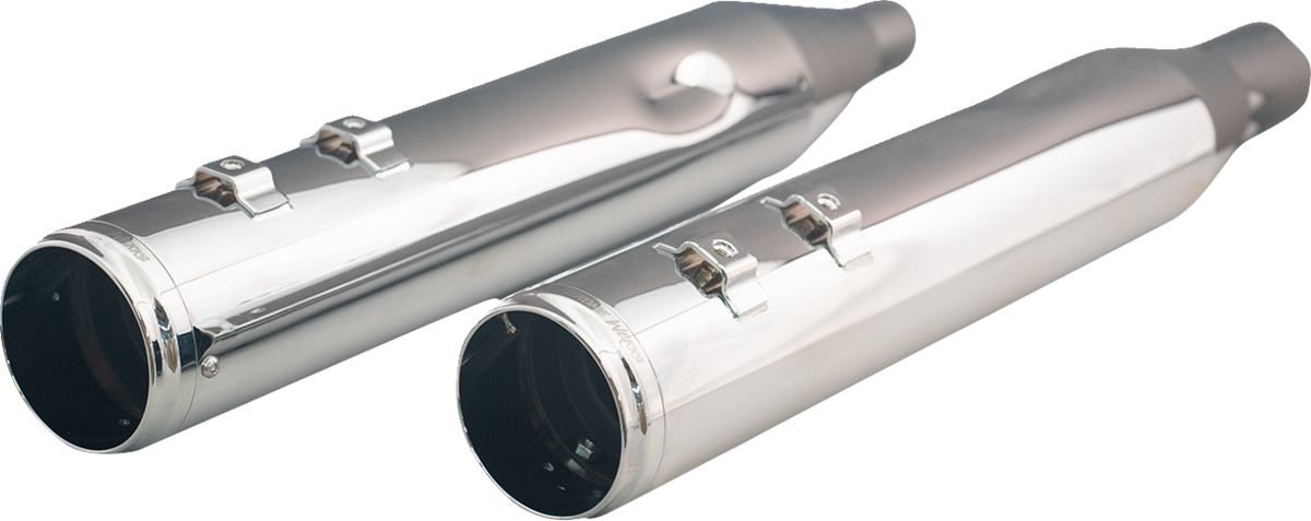 4-1/2" HP-Plus® Slip-On Mufflers With Race Tip - Chrome - Twin Cam