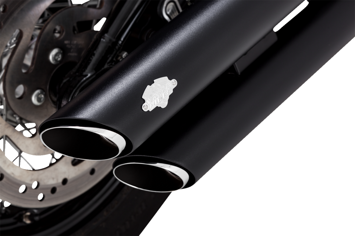 3" Twin Slash Slip-On Mufflers - Black