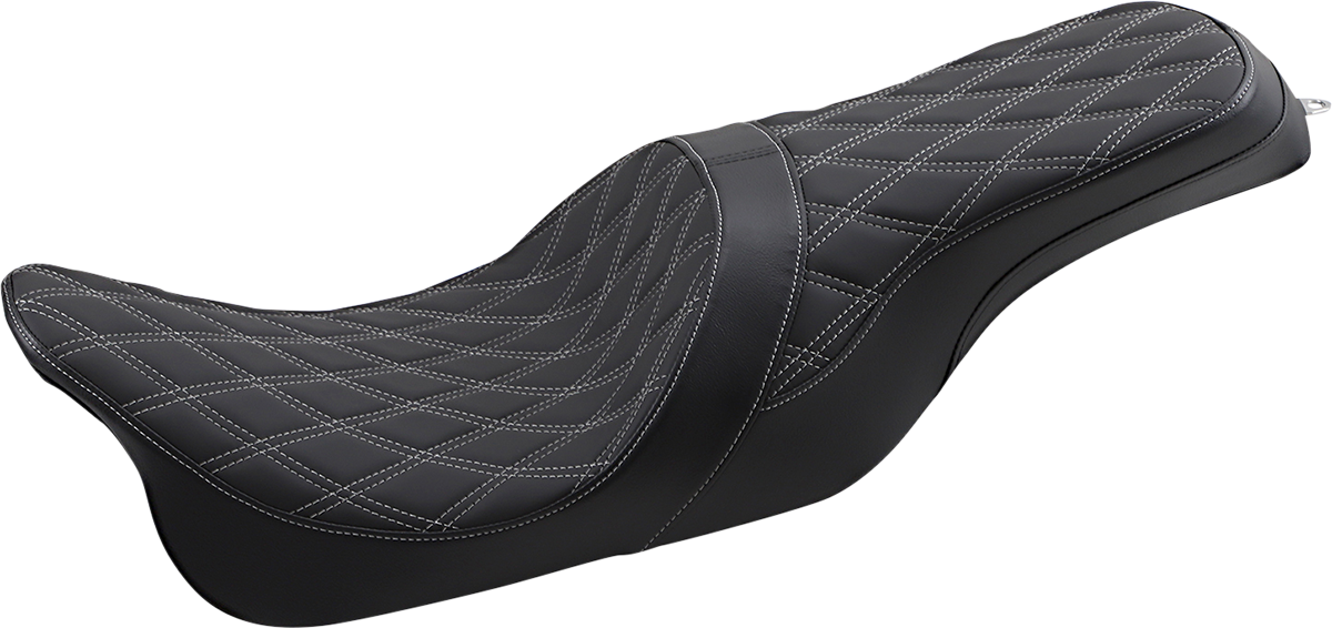 Forward Positioned Predator 2-Up Seat - Double Diamond - Silver Stitched - FL '08-'23