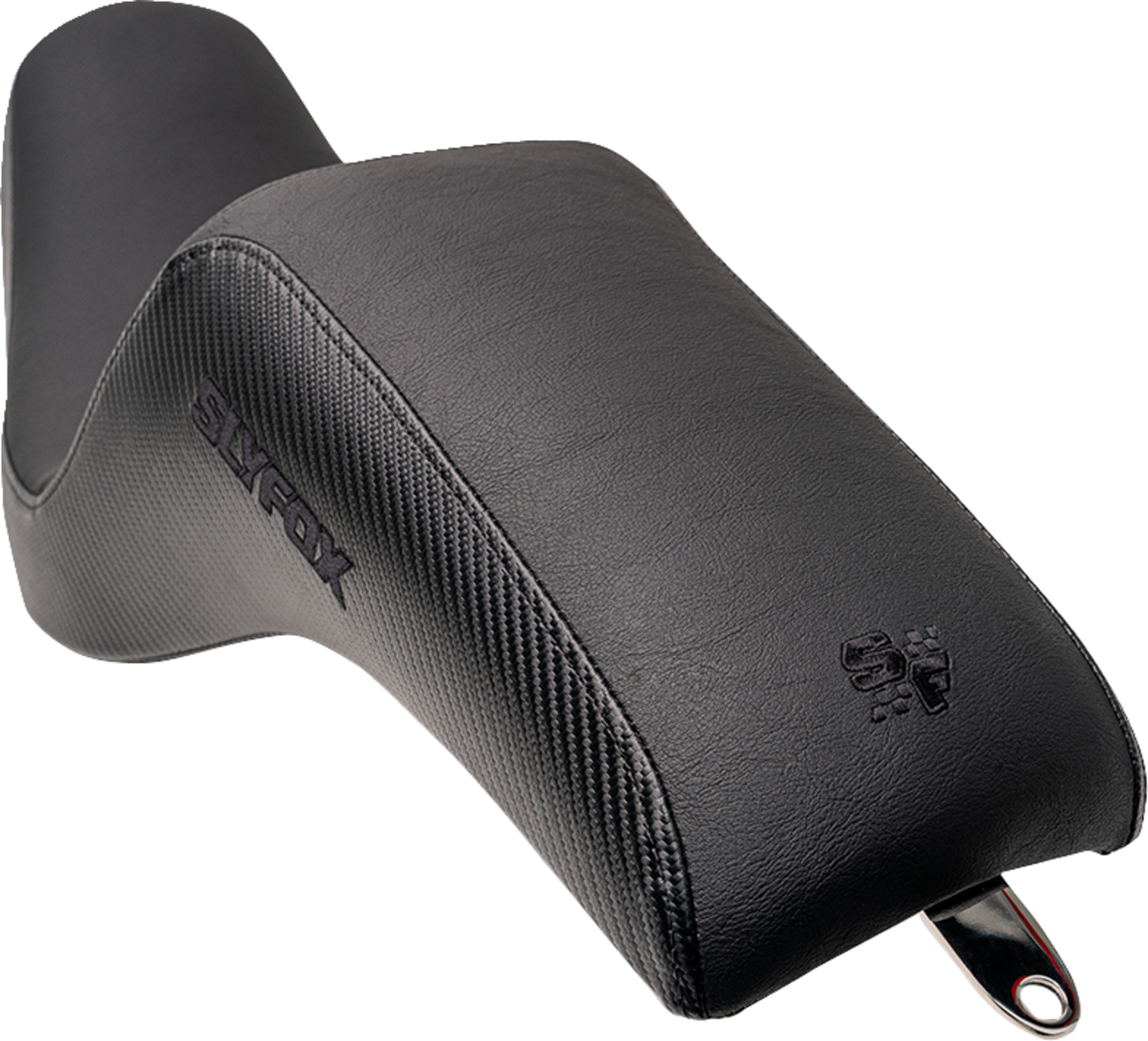 Drifter Seat - Black Logo - Black Vinyl W/ Slipstop - Carbon Fiber - Dyna '96-'03