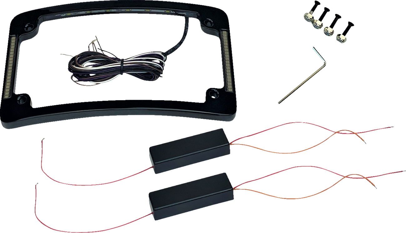 Tri-Radius License Plate Frame With Flushmount LEDs