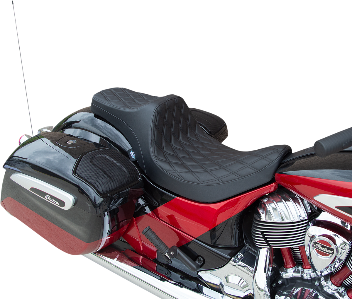 Predator III Seat - Double Diamond - Black Stitching - Vinyl - Indian '14-'22