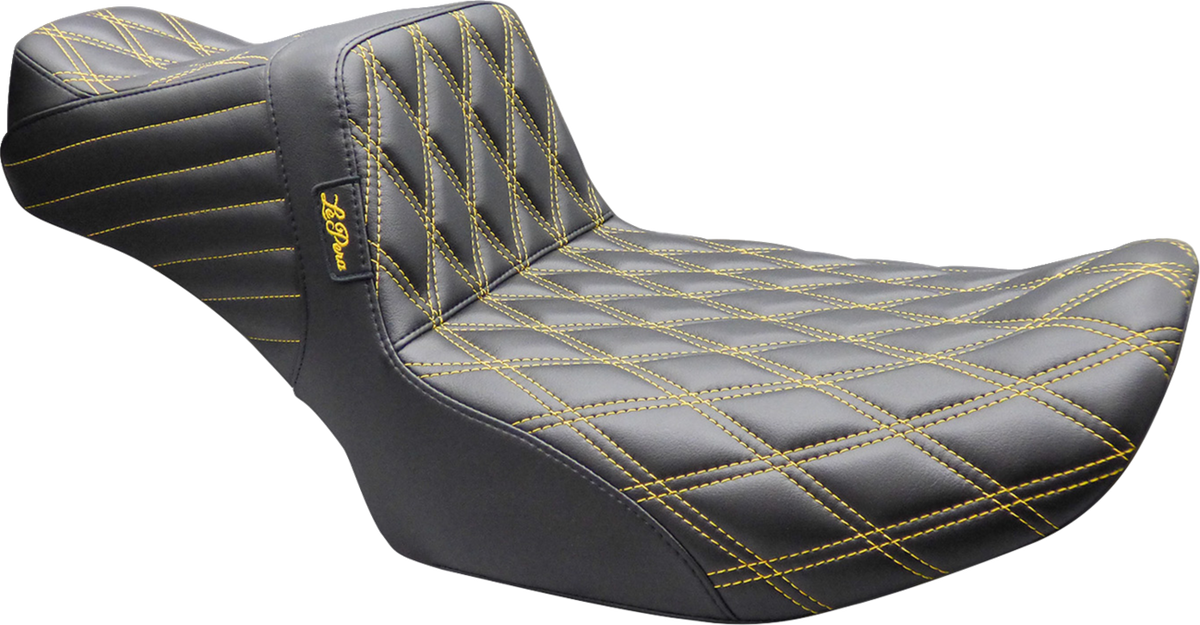 Tailwhip Daddy Long Legs Seat - Double Diamond - Gold Stitch - FLT/FLH '23-'26