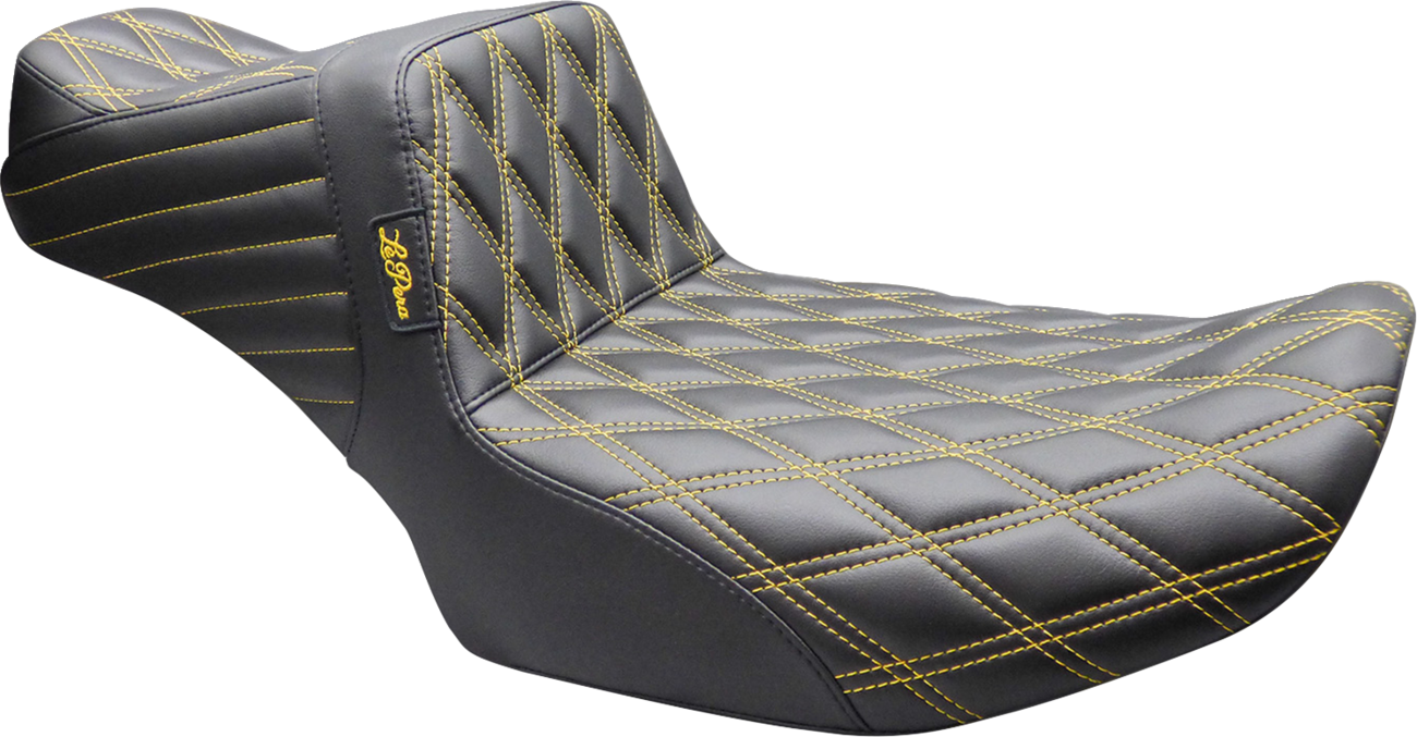 Tailwhip Daddy Long Legs Seat - Double Diamond - Gold Stitch - FLT/FLH '23-'26
