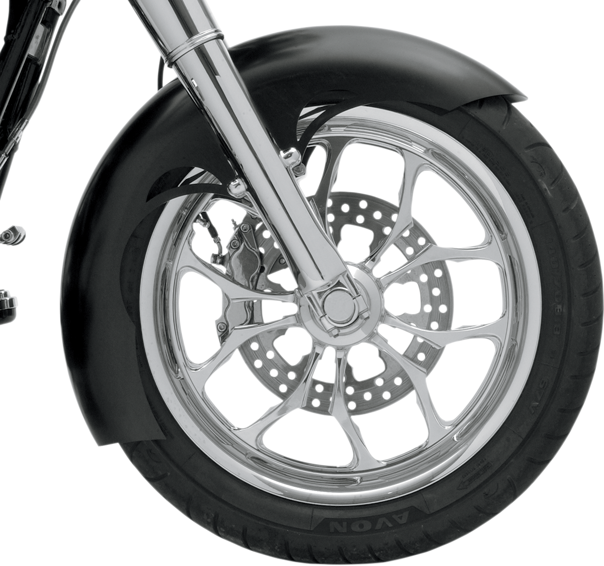 Tude Front Fender - Black - 21" - HD Touring/Trike