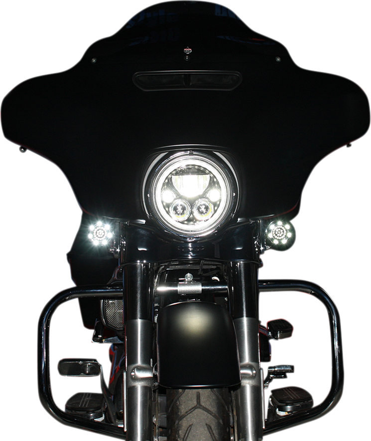 LED Headlight - 7" - Chrome