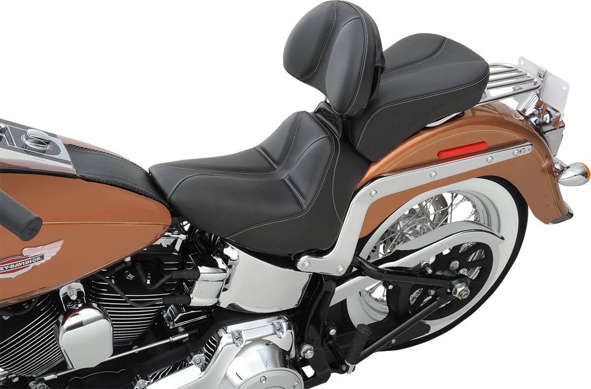 Dominator Solo Seat - W/O Backrest - Black W/ Gray Stitching - FLSTC/N '06-'17